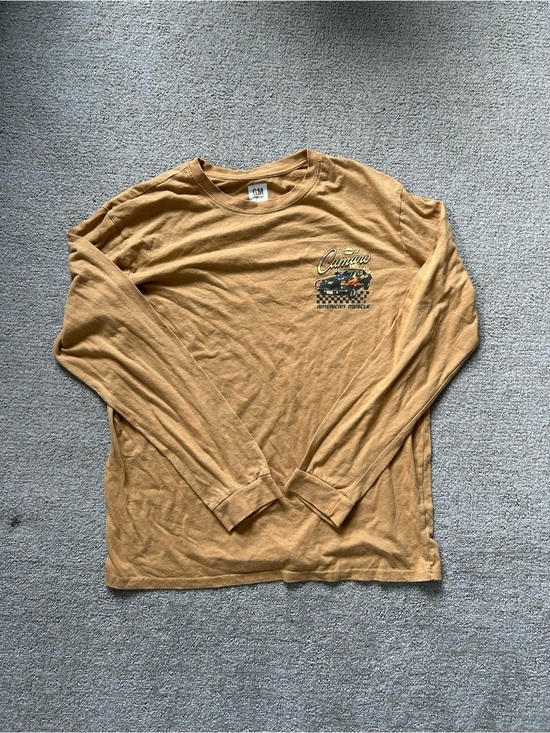 General Motors Other - Camaro Shirt Sz L Mens Long Sleeve Chevy Chevrolet American Muscle T-Shirt Brown